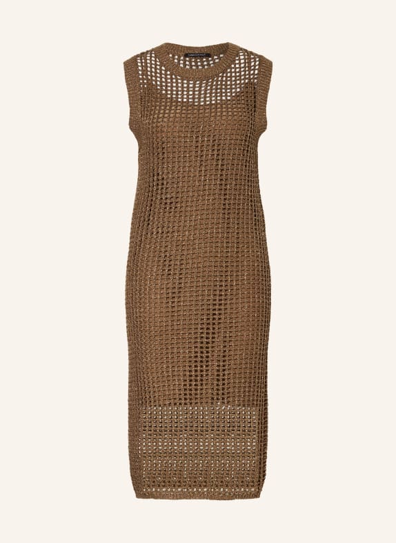 LUISA CERANO Knit dress with glitter thread OLIVE