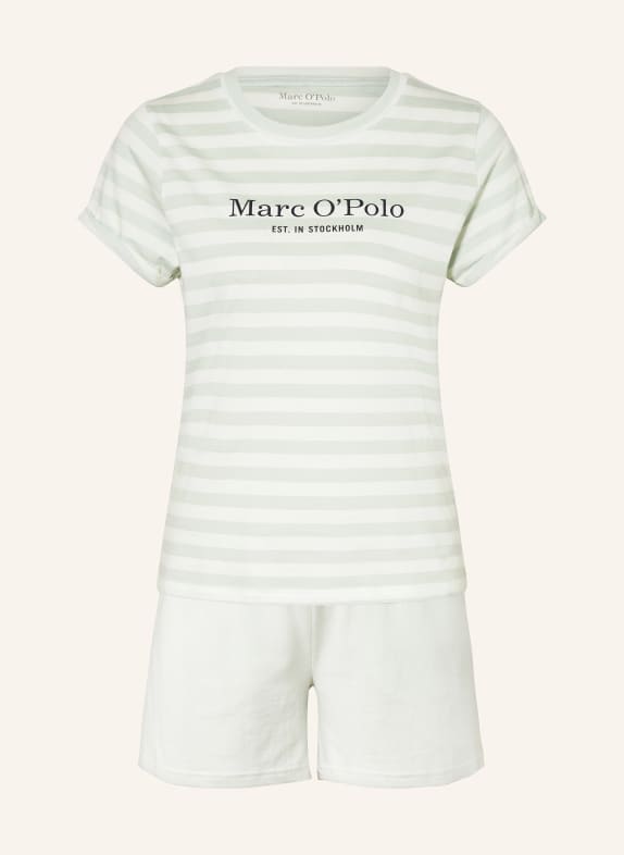 Marc O'Polo Shorty-Schlafanzug MINT/ WEISS