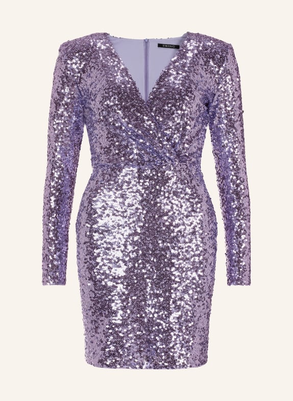 SWING Cocktail dress with sequins PURPLE