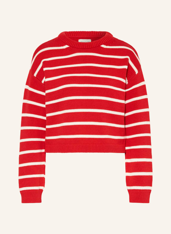 GANT Cropped-Pullover WEISS/ ROT