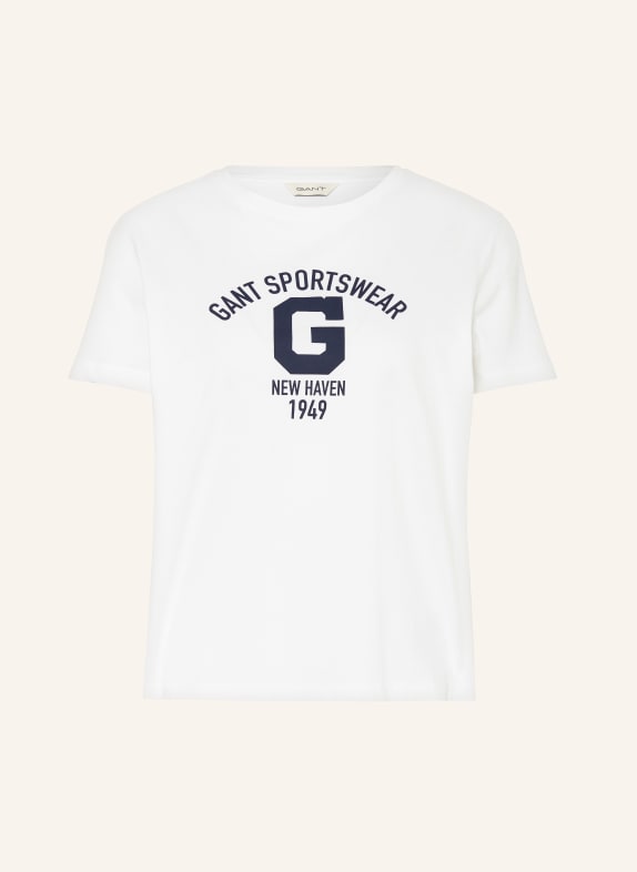 GANT T-Shirt WEISS/ SCHWARZ