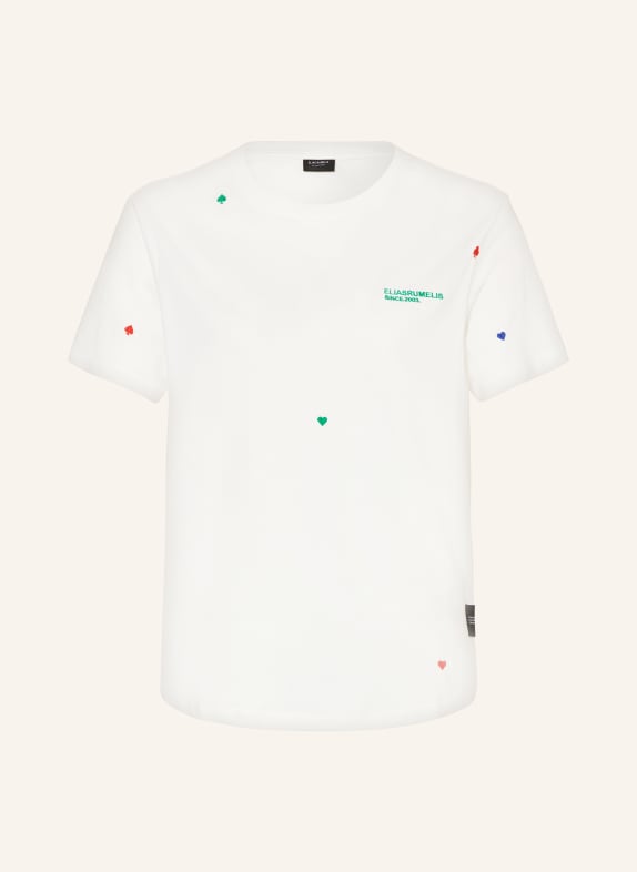 ER ELIAS RUMELIS T-Shirt ERRAHEL mit Stickereien WEISS
