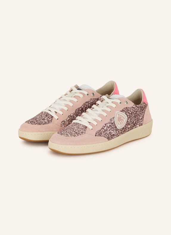 Blauer Sneakers OLYMP with sequins PINK/ ROSE