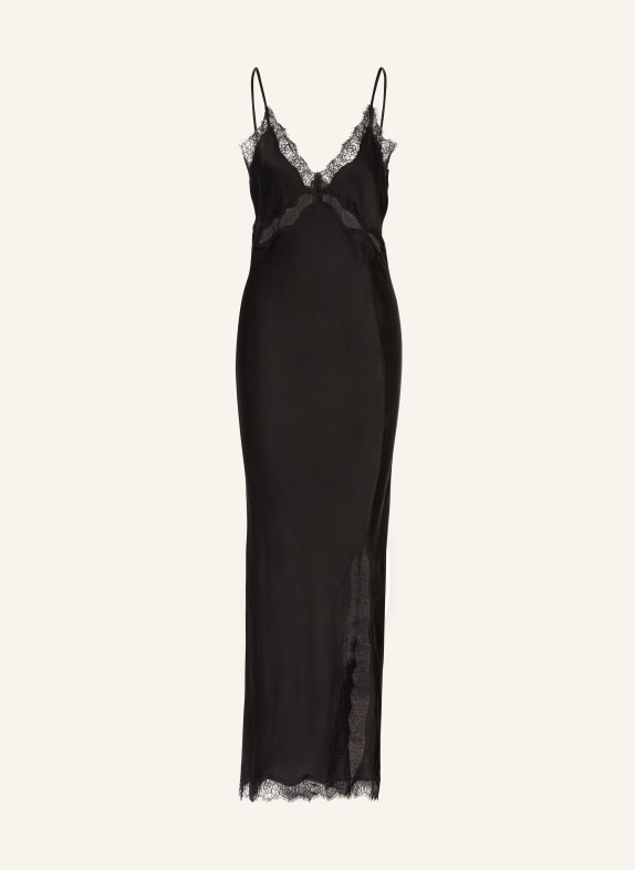 Herskind Satin dress JONATHAN with lace BLACK