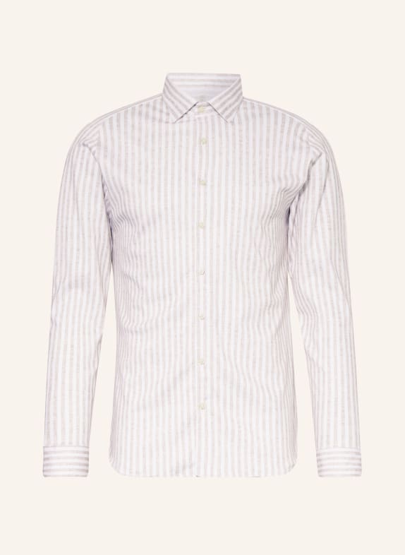 DESOTO Jersey shirt slim fit BEIGE/ WHITE