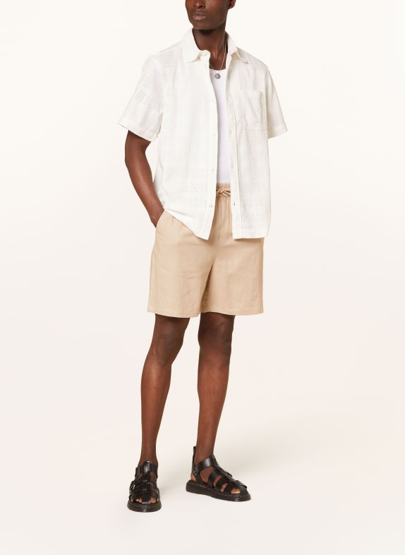 LES DEUX Korte mouwen overhemd CHARLIE Regular Fit WIT