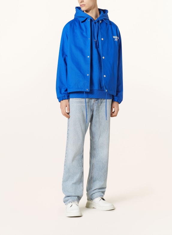 HUGO Jeansy NATE baggy fit 448 TURQUOISE/AQUA