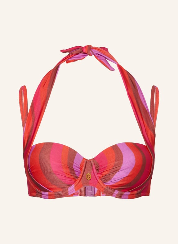 ten Cate Underwired bikini top PURPLE/ DARK RED/ ORANGE
