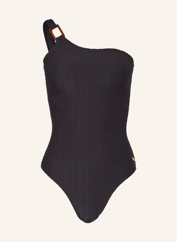 ten Cate One-shoulder swimsuit BLACK