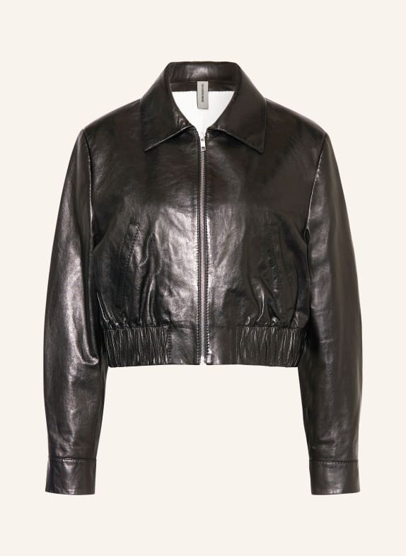 DRYKORN Leather jacket RADWAY BLACK