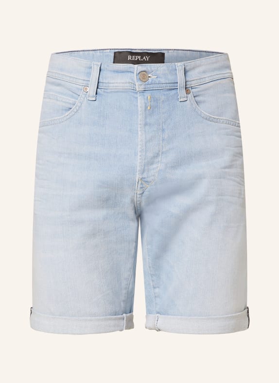 REPLAY Denim shorts 573 tapered fit 010 LIGHT BLUE