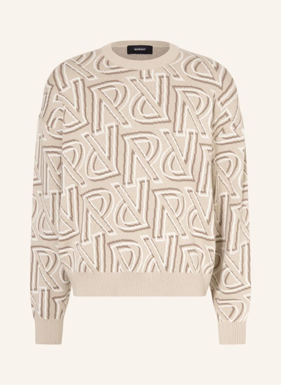 REPRESENT Sweater BEIGE/ DARK BROWN/ WHITE