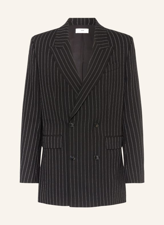 AMI PARIS Suit jacket regular fit BLACK/ WHITE