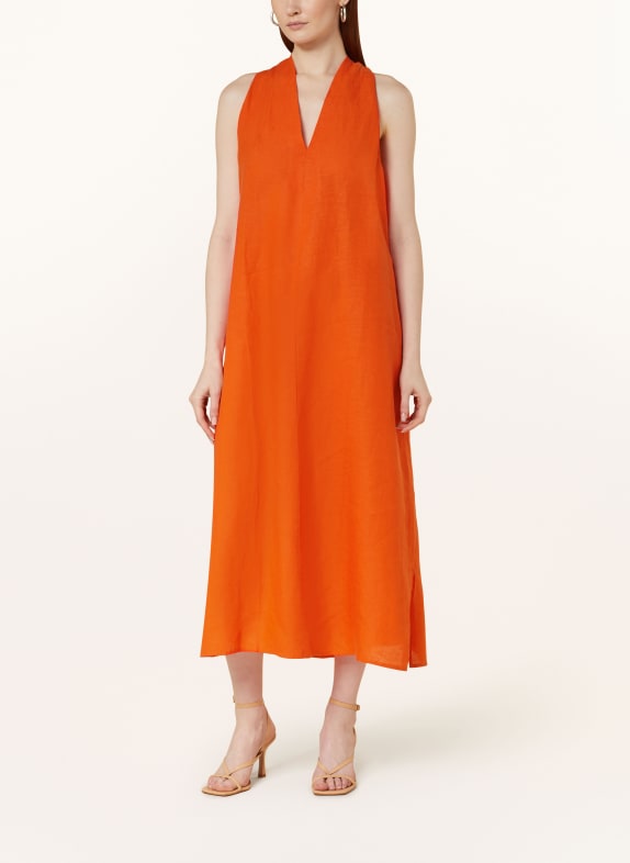 Princess GOES HOLLYWOOD Linen dress with cut-out NEON ORANGE
