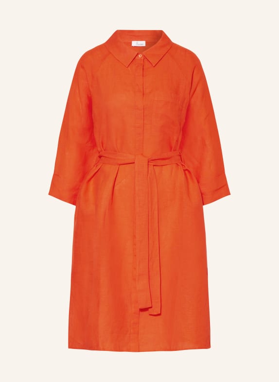 Princess GOES HOLLYWOOD Shirt dress made of linen with 3/4 sleeves NEON ORANGE