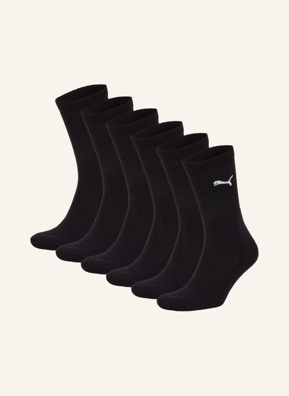 PUMA Sportovní ponožky REGULAR CREW, 6 párů v balení 001 BLACK