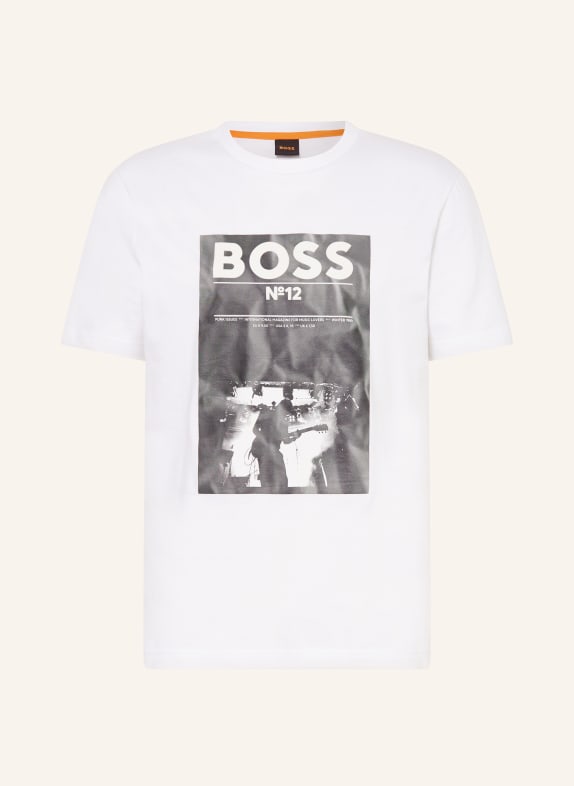 BOSS T-Shirt BOSS TICKET WEISS/ GRAU/ DUNKELGRAU