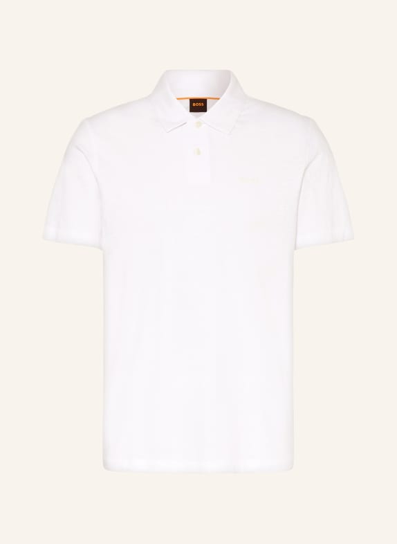 BOSS Jersey polo shirt SLUB WHITE