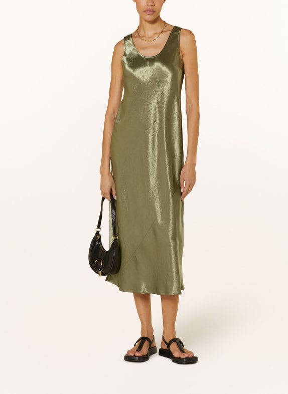 MaxMara LEISURE Satin dress TALETE LIGHT GREEN
