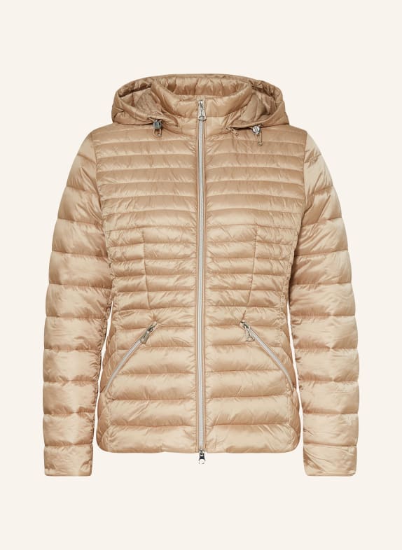 Betty Barclay Quilted jacket with detachable hood BEIGE