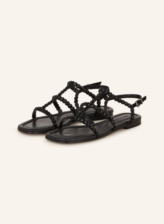 KENNEL & SCHMENGER Sandals HOLLY with decorative gems BLACK