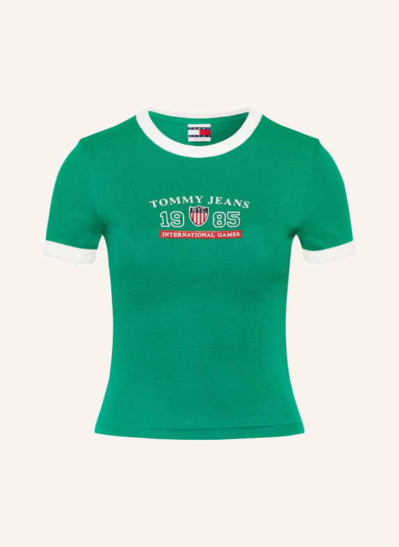 TOMMY JEANS T-shirt GREEN/ WHITE/ RED