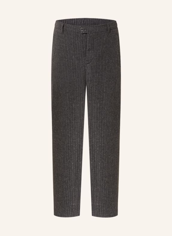 American Vintage Flannel pants Regular Fit Rayures Grised Et Bleues