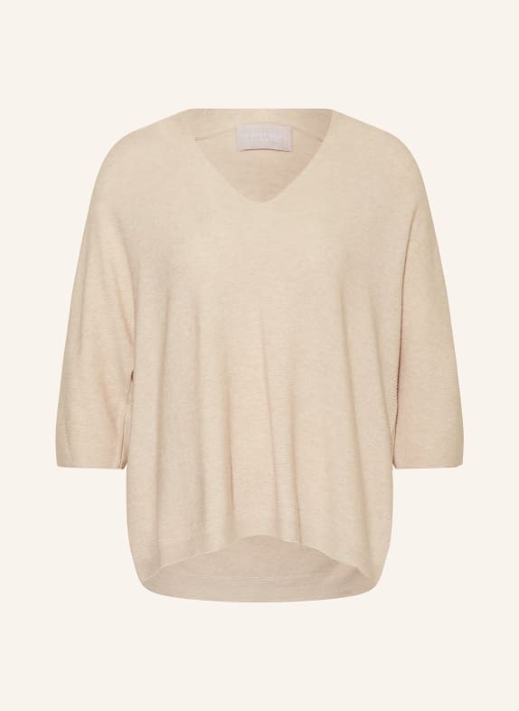 HEMISPHERE Sweater with 3/4 sleeves BEIGE