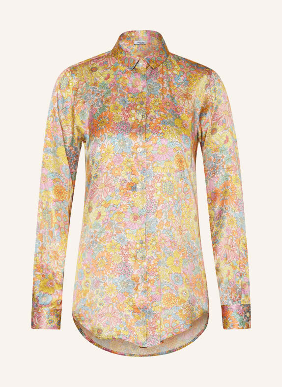 rossana diva Shirt blouse LIBERTY in silk LIGHT YELLOW/ PINK/ LIGHT ORANGE