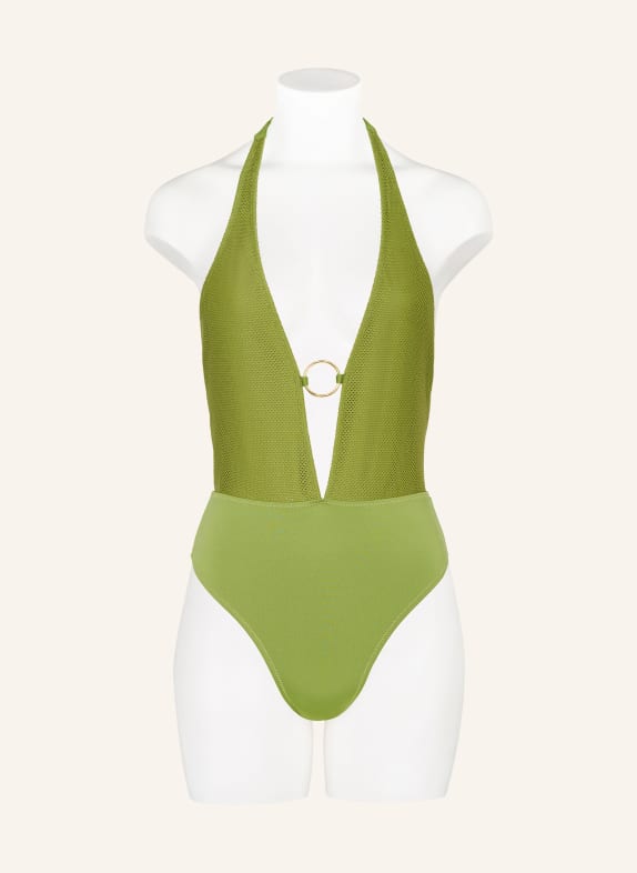 BANANA MOON COUTURE Neckholder-badpak SUNCRES CAITITU met glittergaren LICHTGROEN