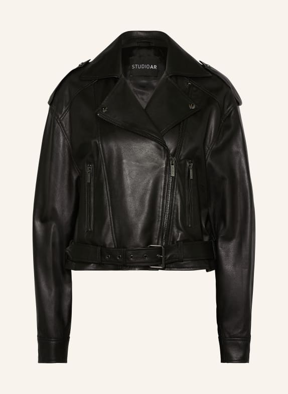 STUDIO AR Leather jacket SAVANNAH BLACK