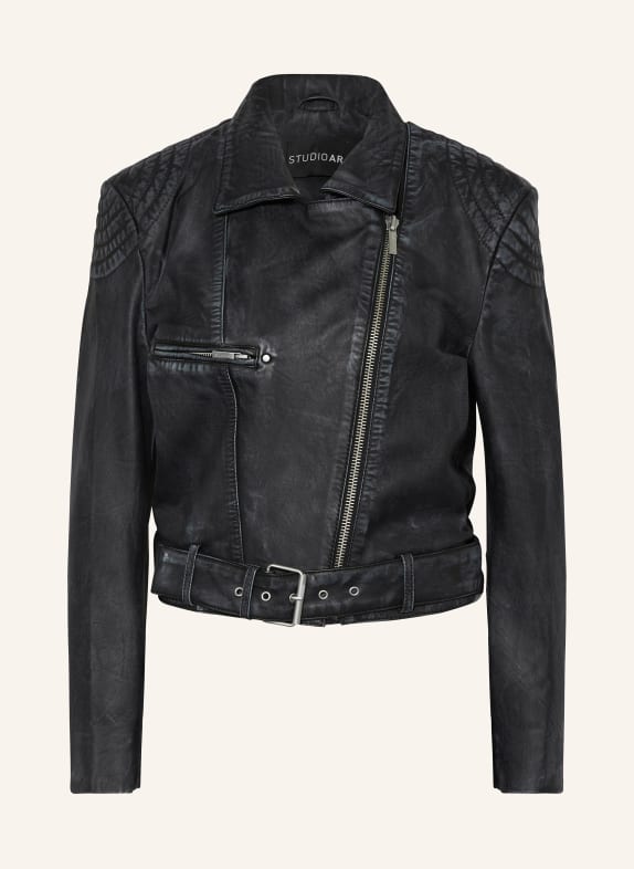 STUDIO AR Leather jacket BOLIVAR BLACK