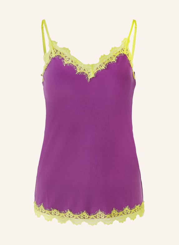 oui Top with lace PURPLE/ LIGHT GREEN
