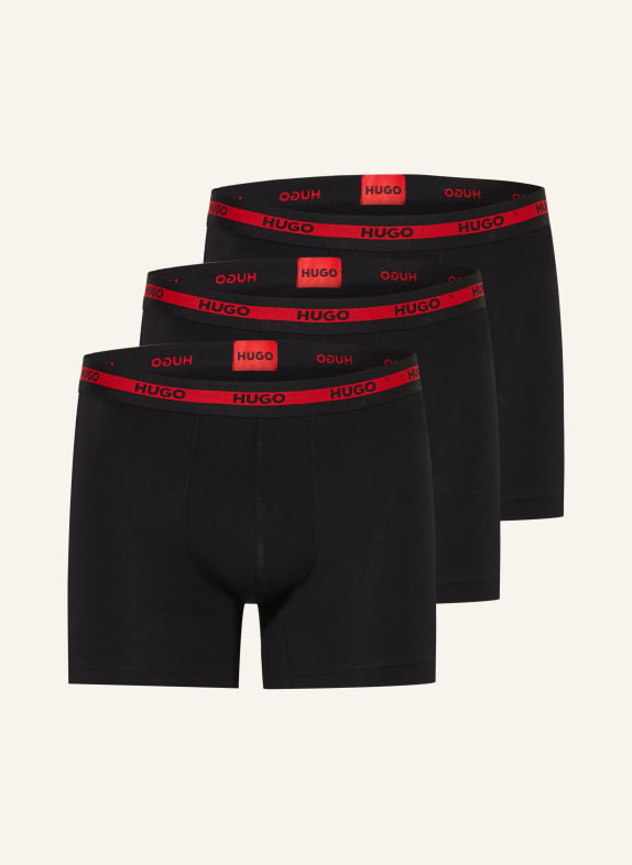 HUGO 3-pack boxer shorts BLACK