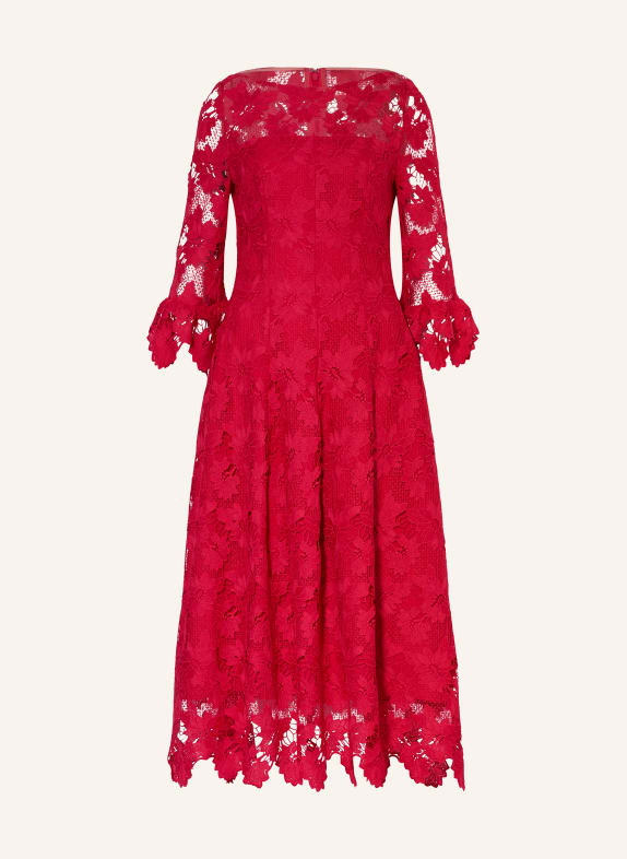 TALBOT RUNHOF Lace dress with 3/4 sleeve PINK