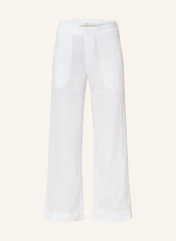 LANIUS 7/8 pants made of linen WHITE