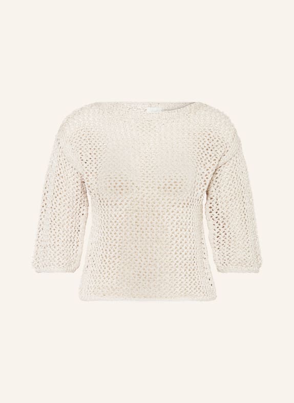 MARELLA Sweater ALARE with 3/4 sleeves and sequins BEIGE/ GOLD