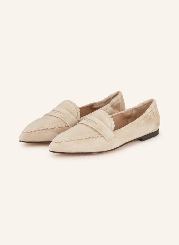 POMME D'OR Penny loafers GRACE LIGHT BROWN