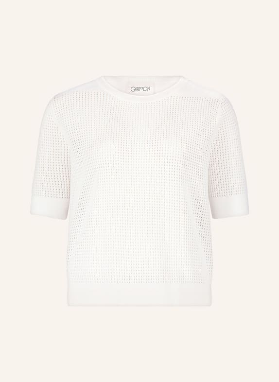 CARTOON Knit shirt WHITE
