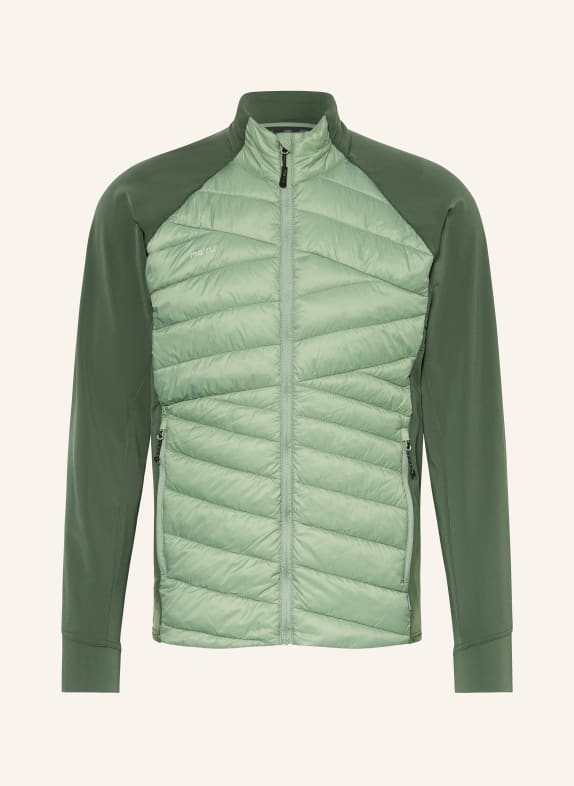 me°ru' Hybrid quilted jacket BATHURST LIGHT GREEN/ DARK GREEN