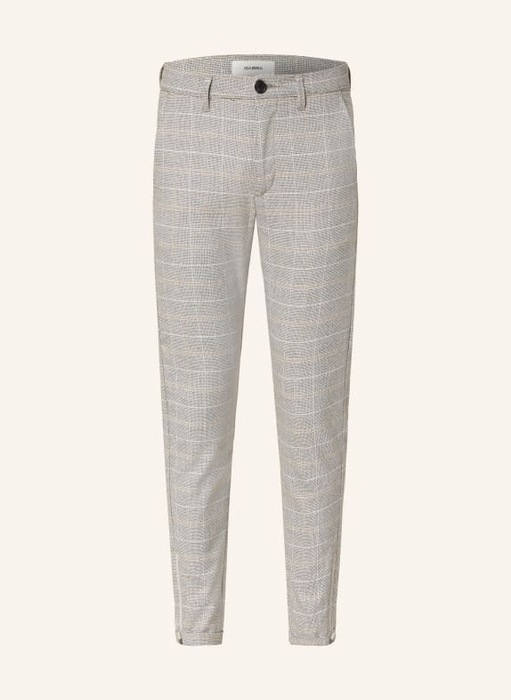 GABBA Trousers slim zip fit LIGHT GRAY/ WHITE/ TAUPE