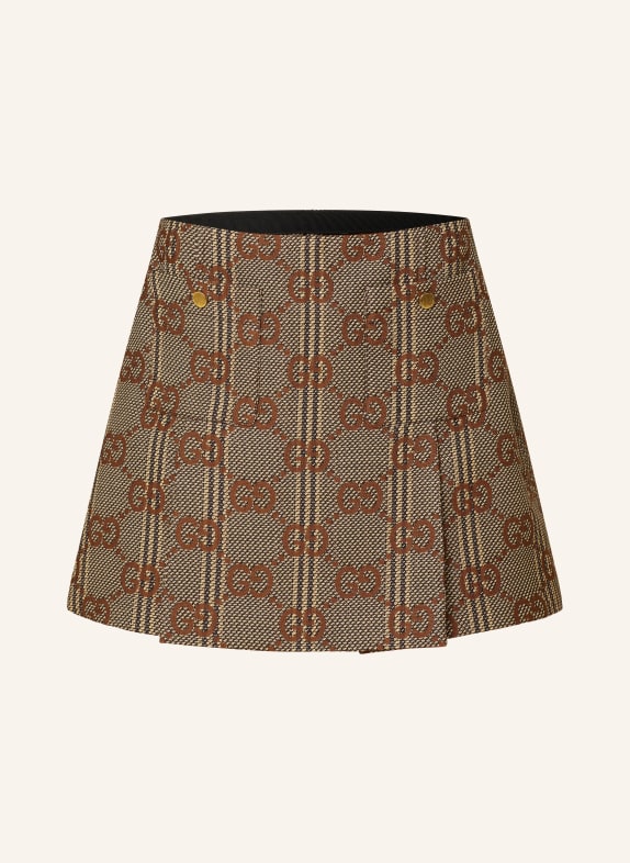 GUCCI Tweed skirt BEIGE/ BROWN/ DARK BROWN