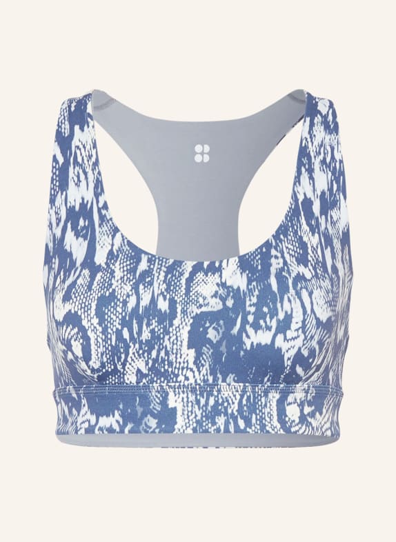 Sweaty Betty Sports bra SUPER SOFT REVERSIBLE YOGA reversible BLUE/ WHITE/ LIGHT PURPLE