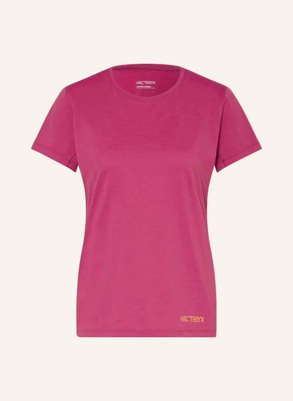 ARC'TERYX T-Shirt TAEMA ARC‘BIRD FUCHSIA/ GELB