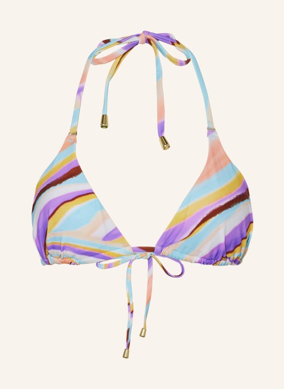 Hot Stuff Triangle bikini top LIGHT PURPLE/ LIGHT BLUE/ LIGHT ORANGE