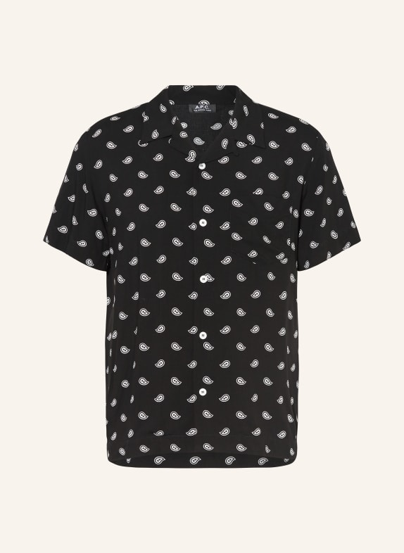 A.P.C. Resort shirt LLOYD regular fit BLACK/ WHITE