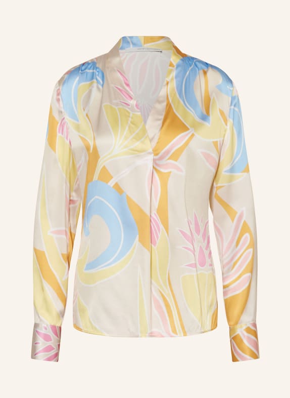 HERZEN'S ANGELEGENHEIT Shirt blouse in silk ORANGE/ LIGHT BLUE/ YELLOW