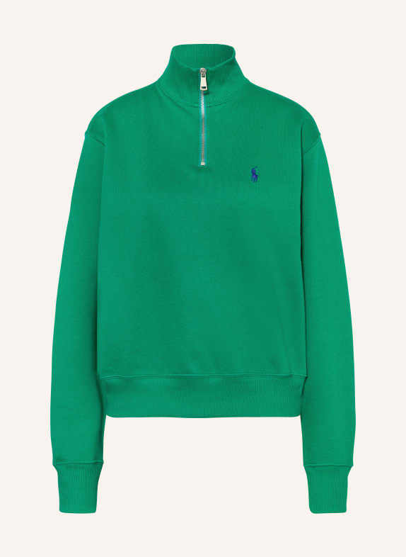 POLO RALPH LAUREN Half-zip sweater in sweatshirt fabric GREEN