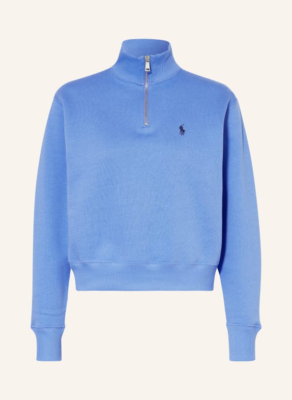 POLO RALPH LAUREN Half-zip sweater in sweatshirt fabric 005 RIVIERA BLUE
