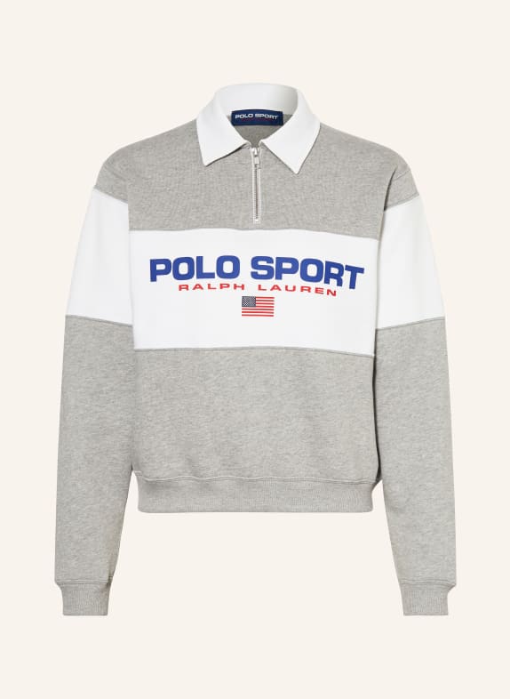 POLO SPORT Sweatshirt GRAU/ WEISS